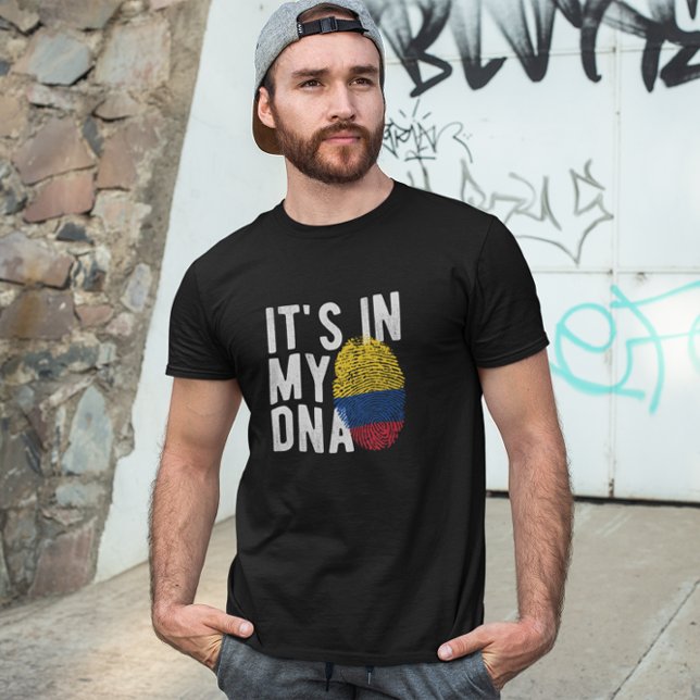Colombia DNA Flag  T-Shirt (colombia flag dna t shirt)