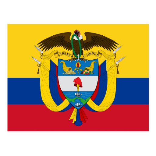 colombia emblem postcard | Zazzle