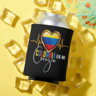 Colombia en mi Corazon Colombian Pride Can Cooler