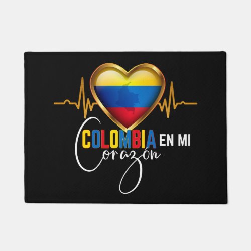 Colombia en mi Corazon Colombian Pride  Doormat