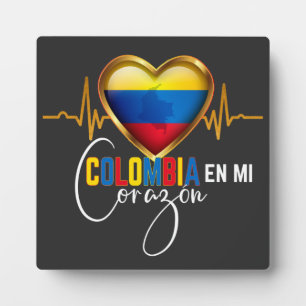 Colombia en mi Corazon Colombian Pride Plaque