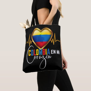 Colombia en mi Corazon Colombian Pride Tote Bag