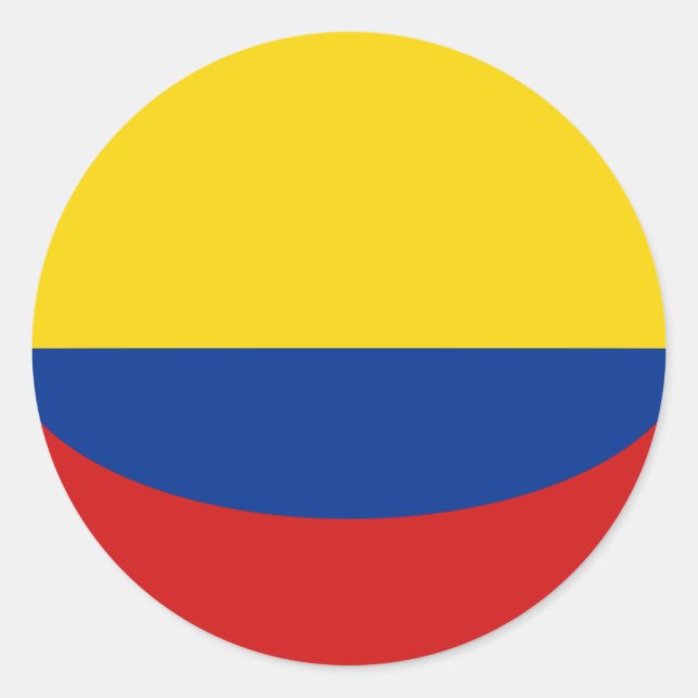 Colombia Fisheye Flag Sticker (Front)