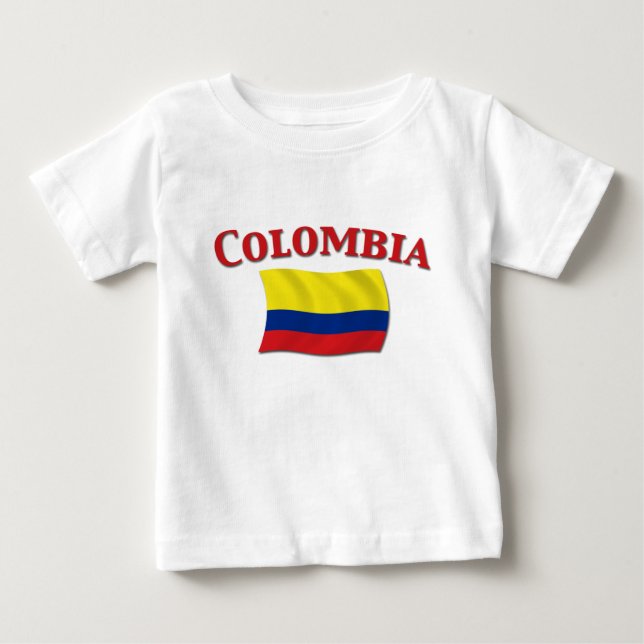 Colombia Flag 3 Baby T-Shirt (Front)