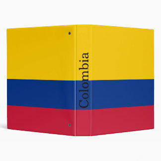 Colombia Flag 3 Ring Binder