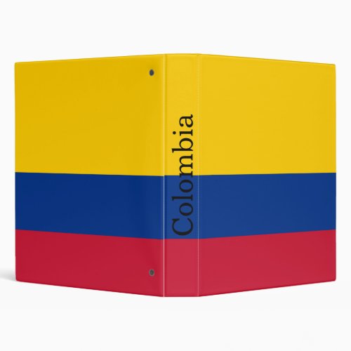 Colombia Flag 3 Ring Binder