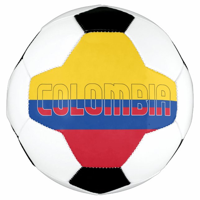 Colombia Flag Adorable Patriotic Soccer Ball (Front)