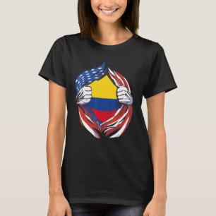 Colombia Flag American Proud Of My Colombian Herit T-Shirt