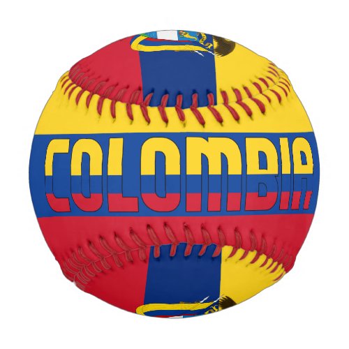 Colombia Flag and Coat of Arms Patriotic Baseball