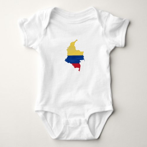 Colombia flag and map baby bodysuit