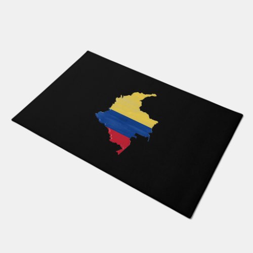 Colombia flag and map doormat