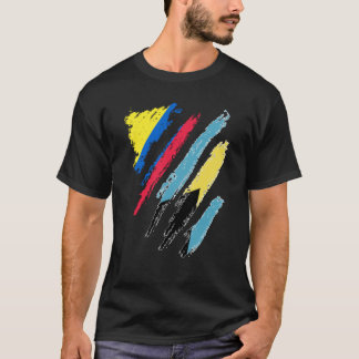 Colombia Flag Bahamas Grown Patriot Country Stripe T-Shirt