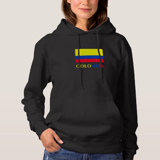 Colombia Flag Bandera Colombiana Country Colombian Hoodie (Front)