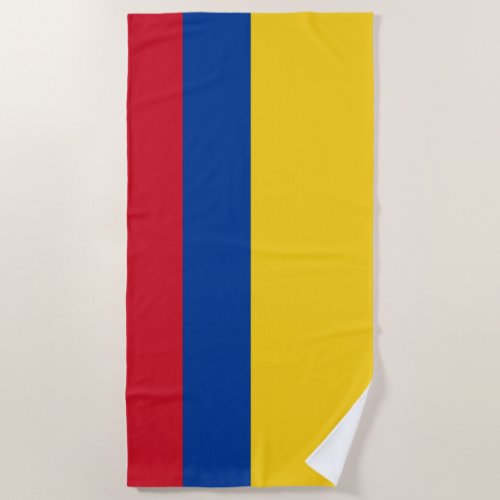 Colombia flag _ Bandera De Colombia Beach Towel