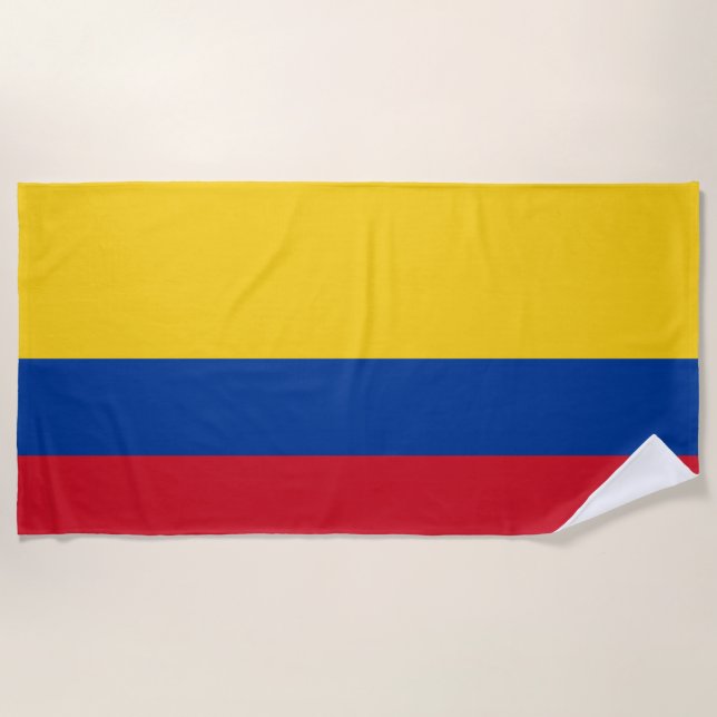 Colombia flag - Bandera De Colombia Beach Towel (Front)