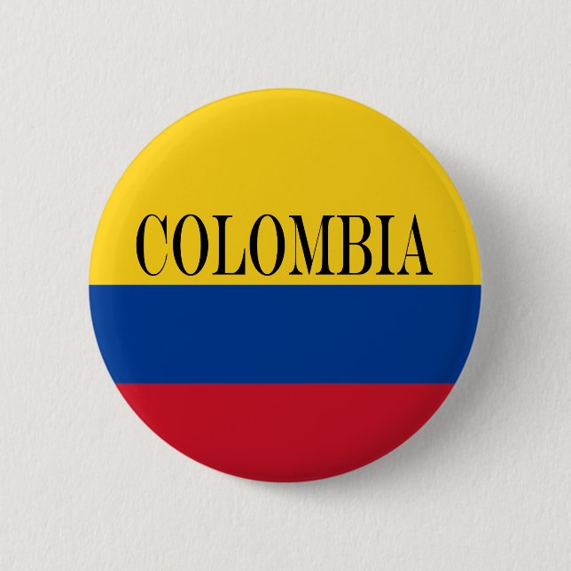 Colombia flag - Bandera De Colombia Button (Front)