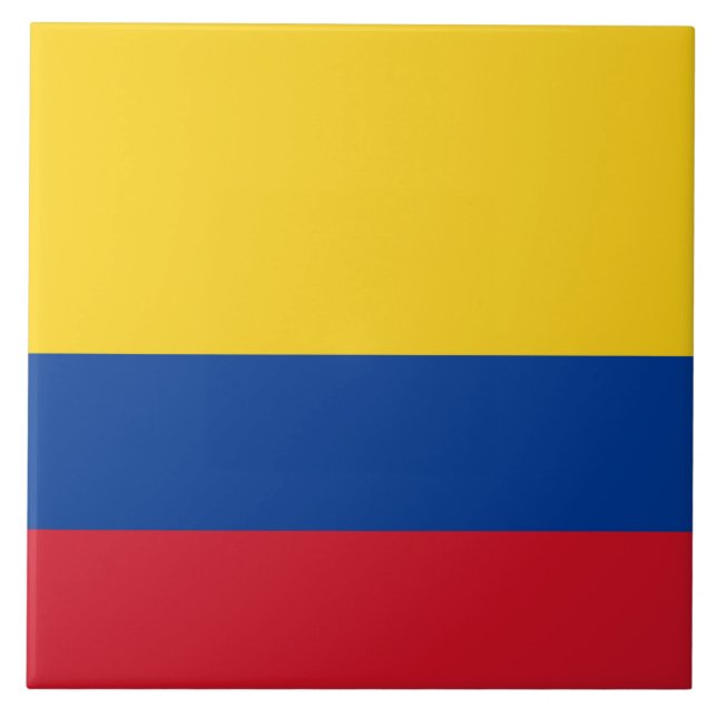 Colombia flag - Bandera De Colombia Ceramic Tile (Front)