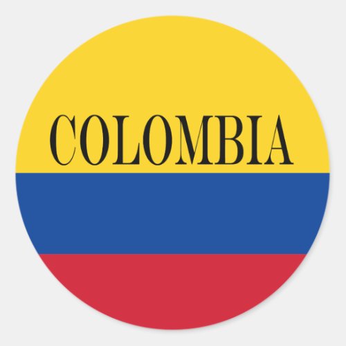 Colombia flag _ Bandera De Colombia Classic Round Sticker