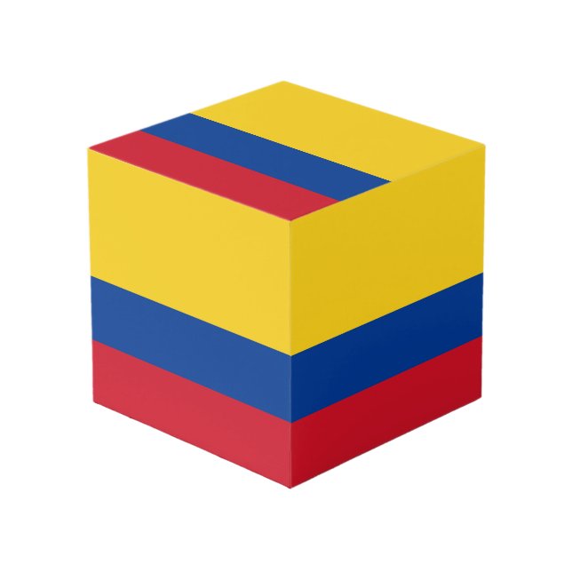 Colombia flag - Bandera De Colombia Cube (Front Angled)