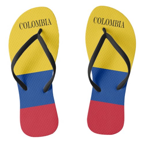 Colombia flag _ Bandera De Colombia Flip Flops