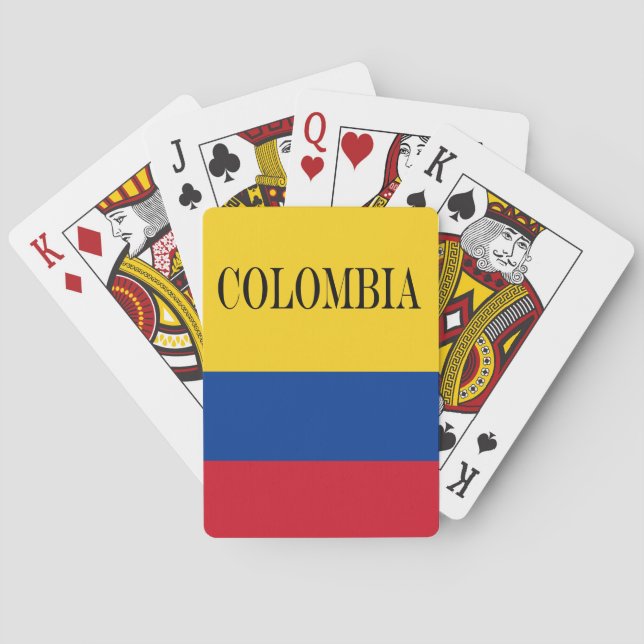 Colombia flag - Bandera De Colombia Poker Cards (Back)