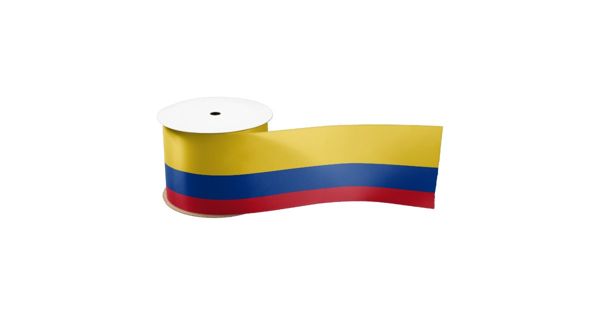 Colombia flag - Bandera De Colombia Satin Ribbon | Zazzle