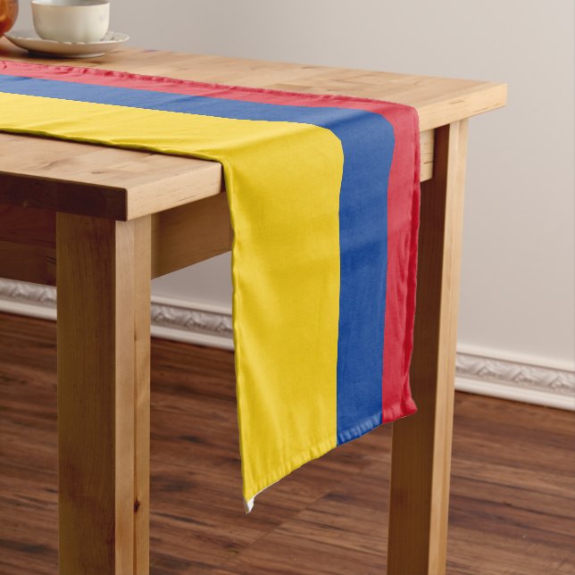 Colombia flag - Bandera De Colombia Short Table Runner (In Situ)