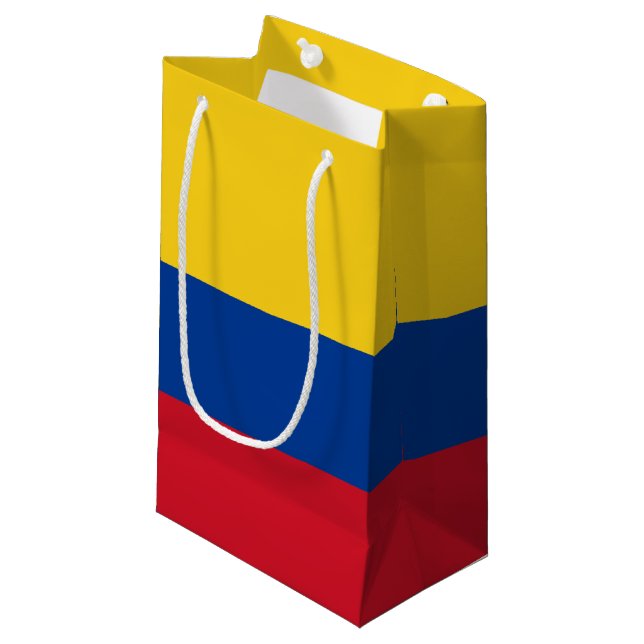Colombia flag - Bandera De Colombia Small Gift Bag (Front Angled)