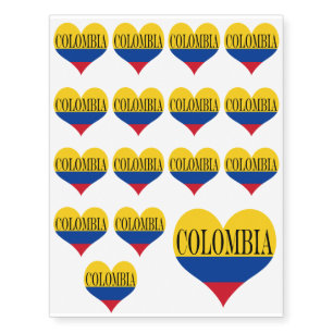 Colombia flag - Bandera De Colombia Temporary Tattoos