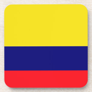 Colombia flag beverage coaster