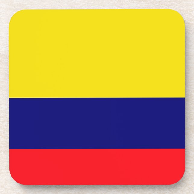 Colombia flag beverage coaster (Front)