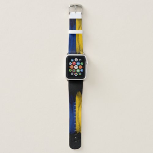 Colombia flag brush stroke national flag apple watch band