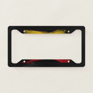 Colombia flag brush stroke, national flag license plate frame