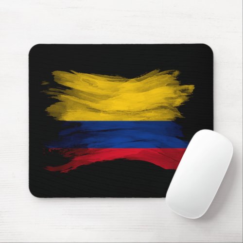 Colombia flag brush stroke national flag mouse pad