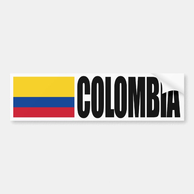 Colombia Flag Bumper Sticker (Front)