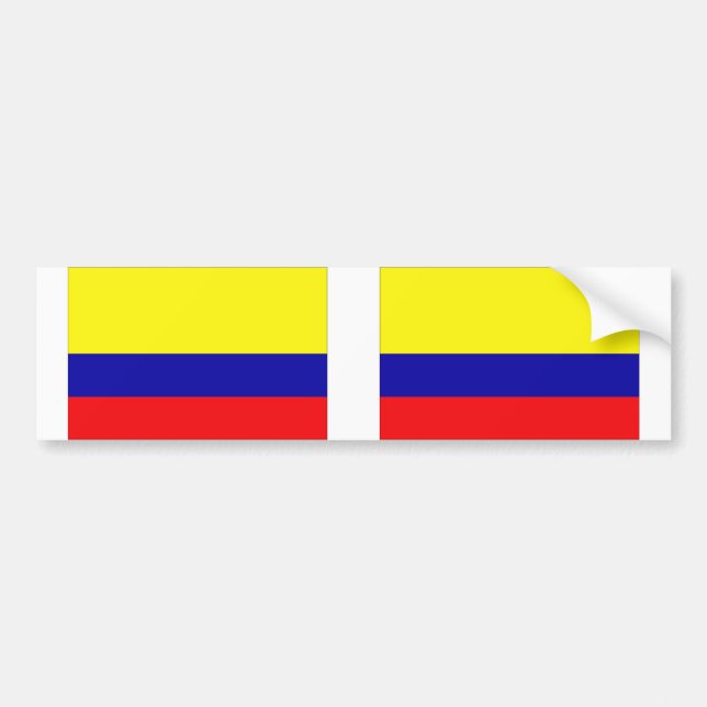 Colombia flag bumper sticker (Front)