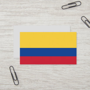 Colombia flag business card