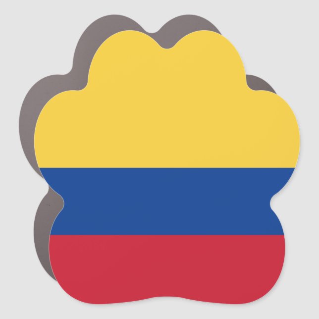 Colombia flag car magnet (Front)