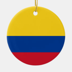 Colombia Flag Ceramic Ornament