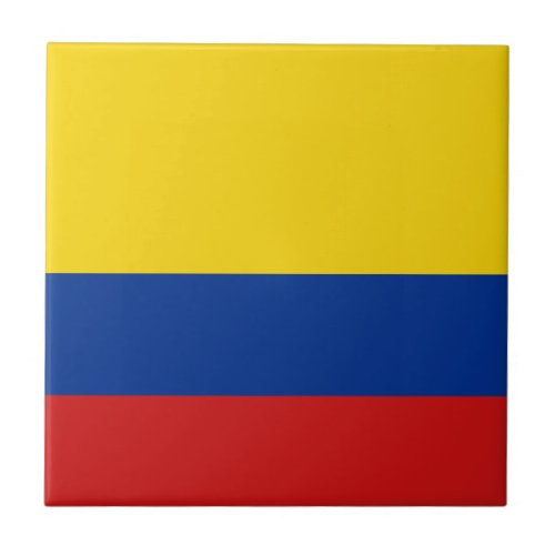 Colombia Flag Ceramic Tile