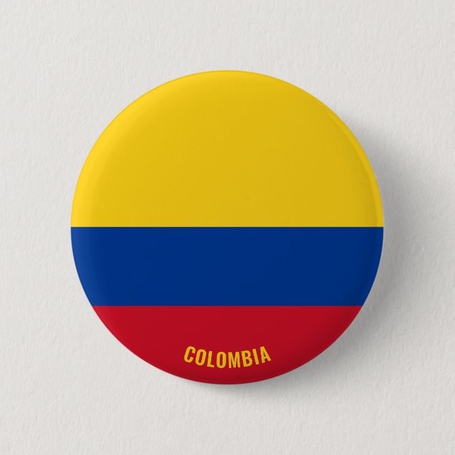 Colombia Flag Charming Patriotic Button (Front)