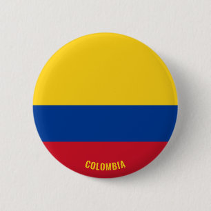Colombia Flag Charming Patriotic Button
