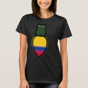 Colombia Flag Christmas Light Colombian Pride T-Shirt