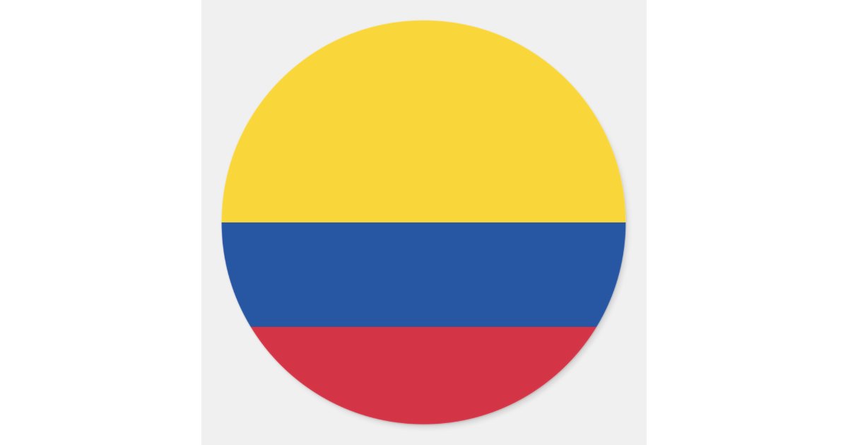 Colombia Flag Classic Round Sticker | Zazzle