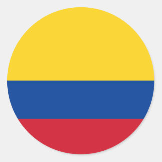 Colombia flag classic round sticker