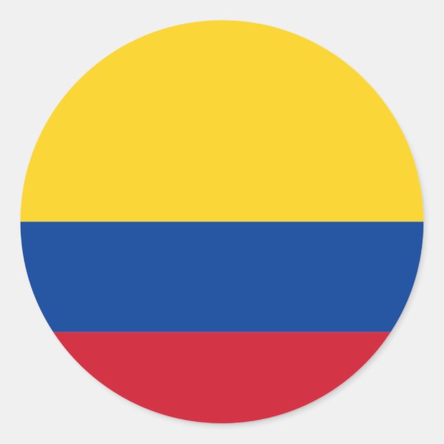 Colombia flag CO Classic Round Sticker (Front)