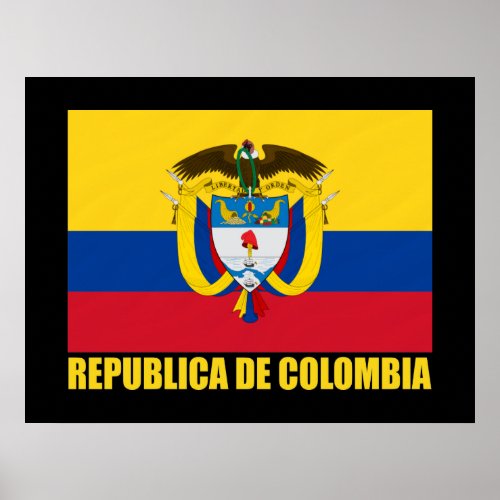Colombia Flag  COA Poster