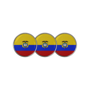 Colombia flag-coat of arms golf ball marker