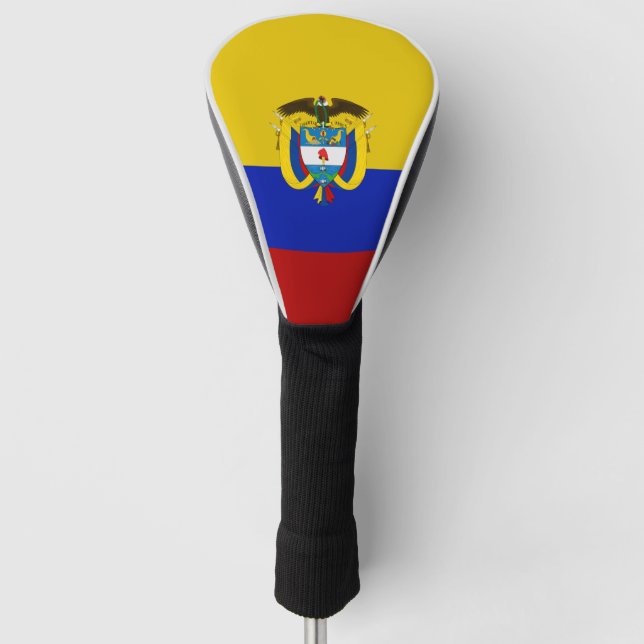 Colombia flag-coat of arms  golf head cover (Front)