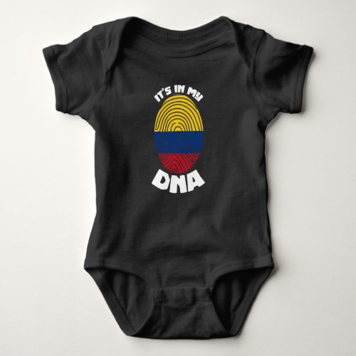 Colombia flag Colombian DNA Baby Bodysuit